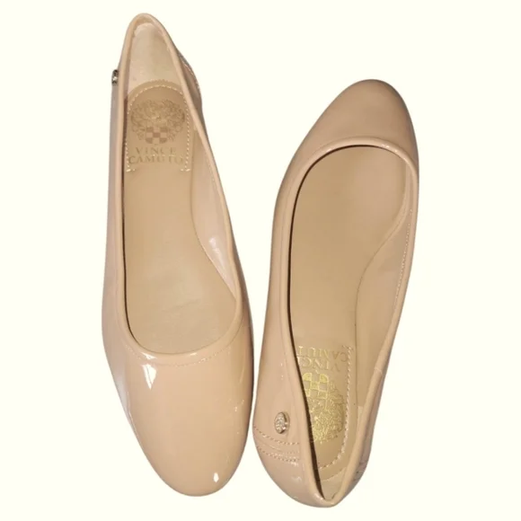 Vince Camuto Minndy Patent Leather Elegant Beige Women's Ballet Flats Sz 6 1/2 M - Picture 11 of 11